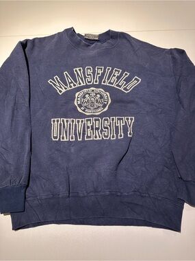 Mansfield University Navy Crewneck Sweatshirt - Collegiate Comfort
